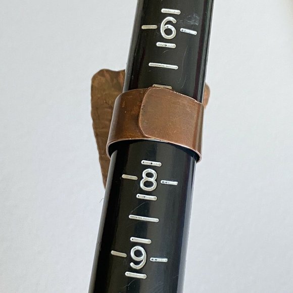 Don Dietz Organic Copper Leaf Handmade Unisex Mens Womens Ring Size 7-9 - Picture 6 of 7